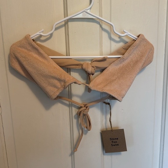 Stone Fox Swim Rico Bikini Top in Biscotti Terry - Picture 6 of 10